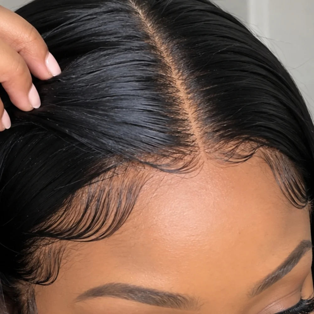 Customer style image - V-Part Straight Human Hair Wig