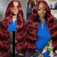 13x6 Burgundy HD Lace Wig