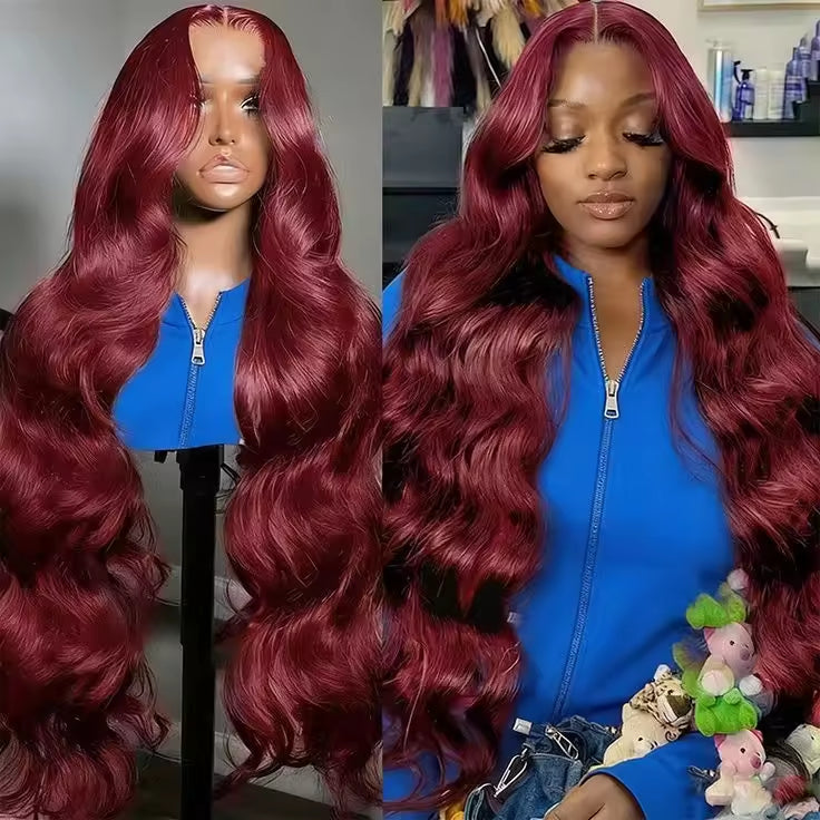 13x6 Burgundy HD Lace Wig