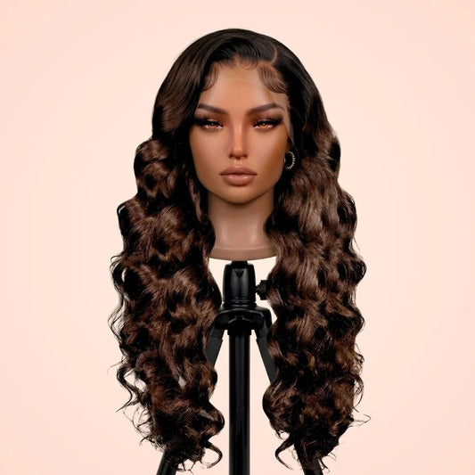 Chocolate Brown 13x4 Frontal Body Wave - Wigour