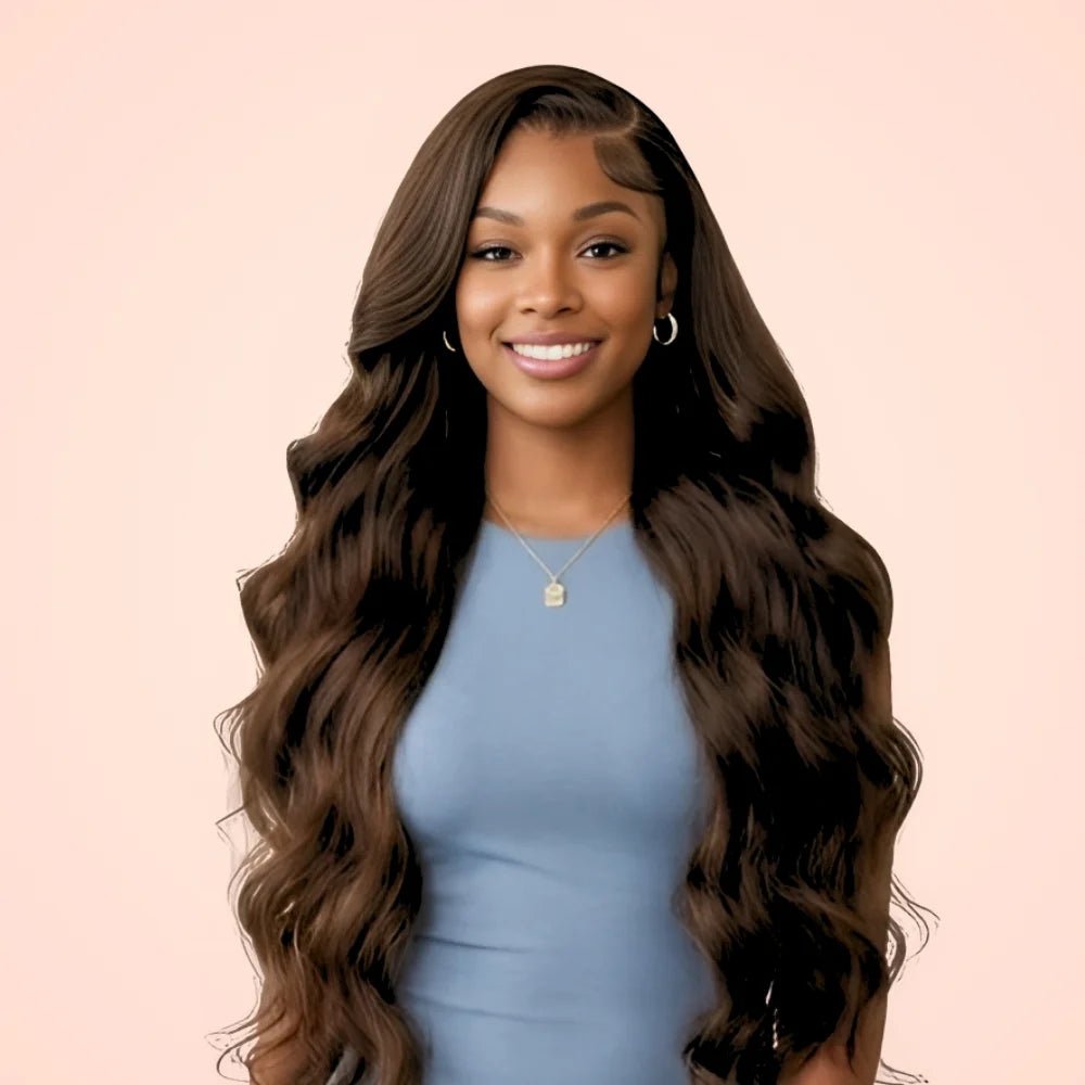 Chocolate Brown 13x4 Frontal Body Wave - Wigour