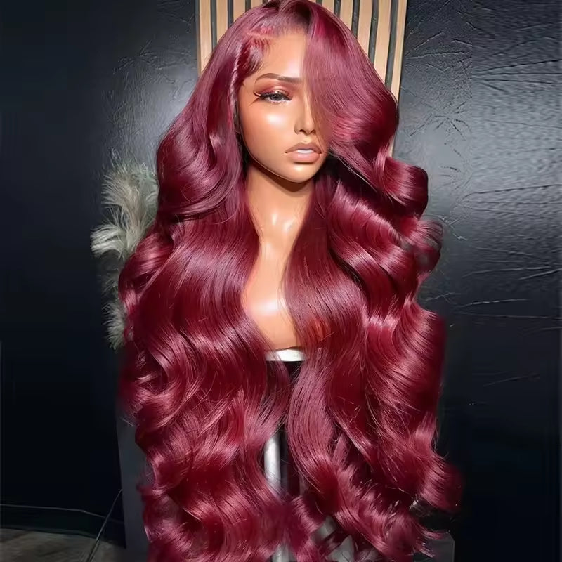 13x6 Burgundy HD Lace Wig