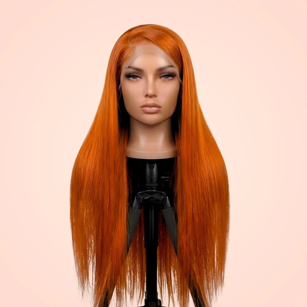 Ginger Orange Straight Lace Wig - Wigour