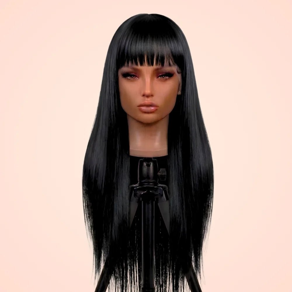 Straight Wig with Bangs – 180 Density - Wigour